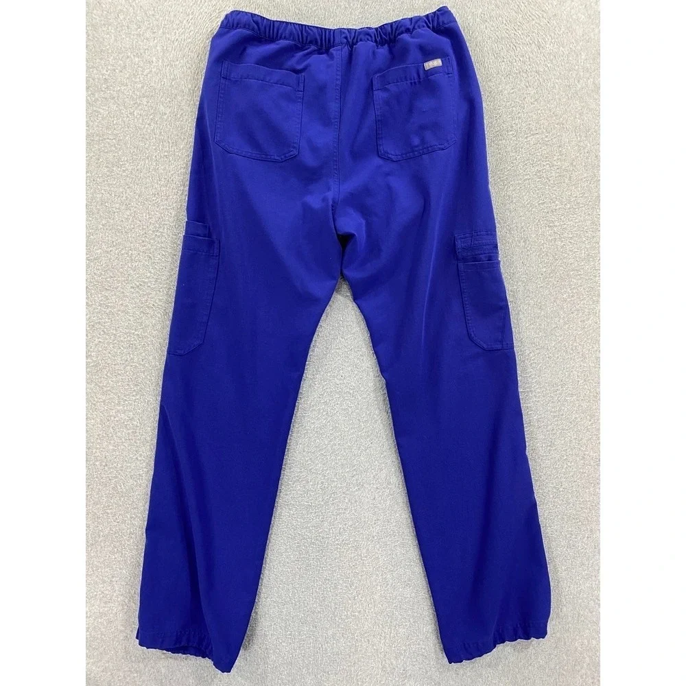 FIGS Cairo Cargo Scrub Pants‎ Technical Collection Size Medium Blue 31.5